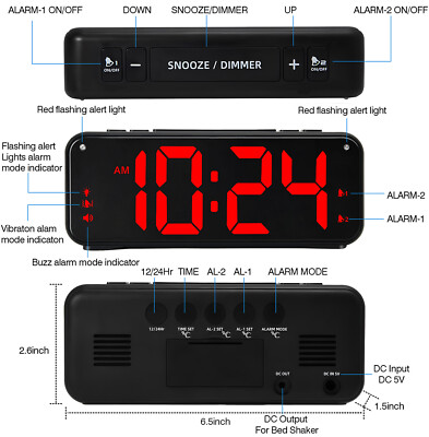 vibrating alarm clock best buy Westclox Vibrating Bed Shaker Digital Alarm Clock