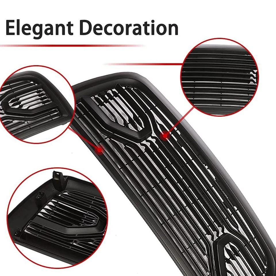Fit For 2013-2018 Dodge RAM 2500-5500 Limited Front Grille Grill w/Letters Black - Image 4 of 4