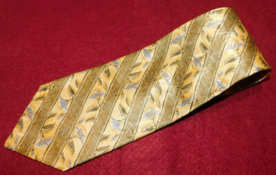 ROBERT TALBOTT BEST OF CLASS YELLOW/BROWN/BLUE FLORAL TIE - DESIGNER TIES.