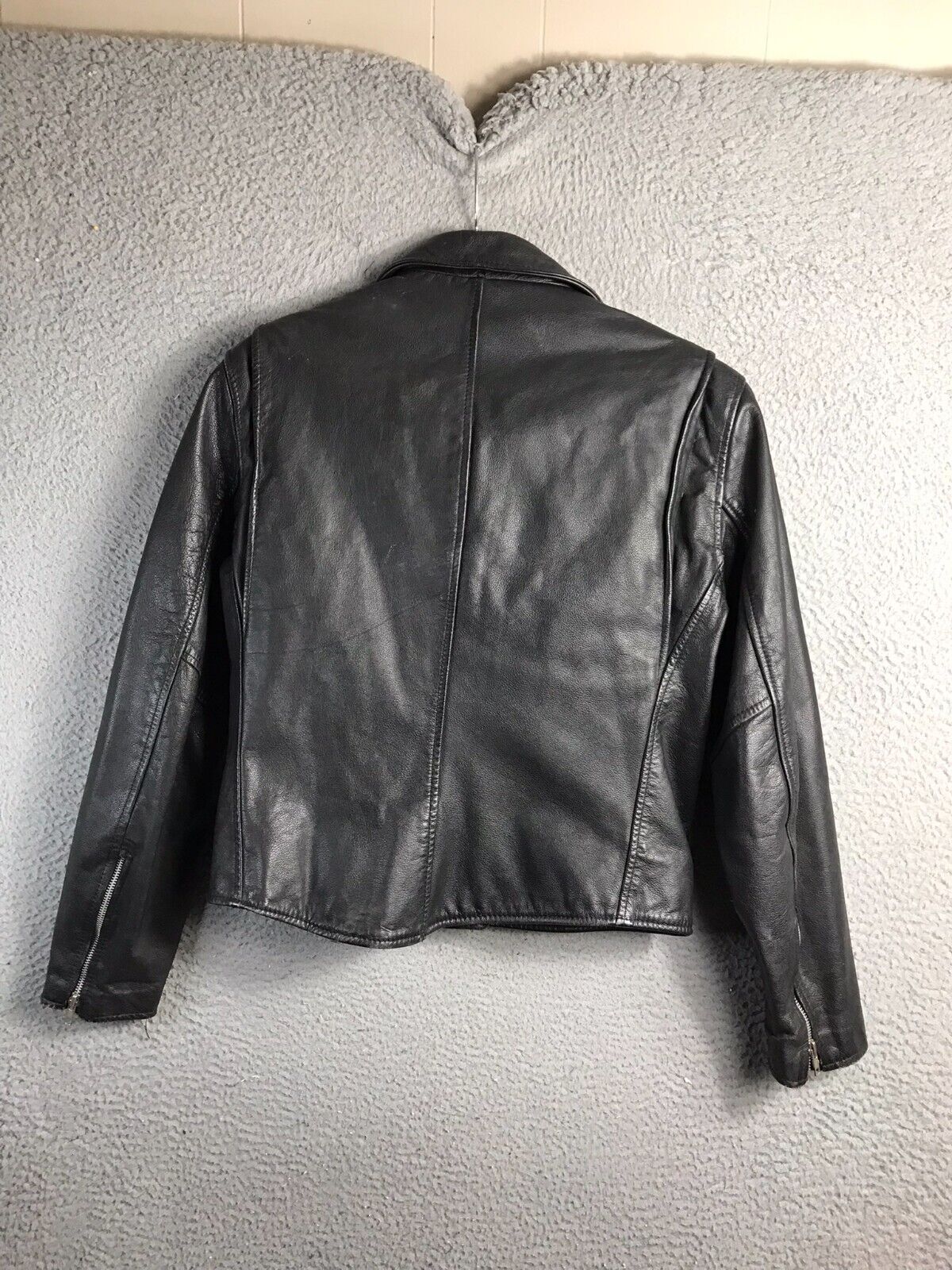 Vtg Street Legal Bermans Leather Jacket Womens 12… - image 4