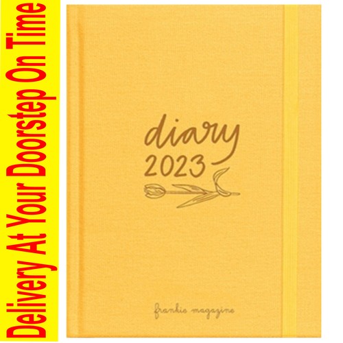 2023 FRANKIE A5 Diary Cloth Bound Daily Journal With Card Gifts Tag Stickers