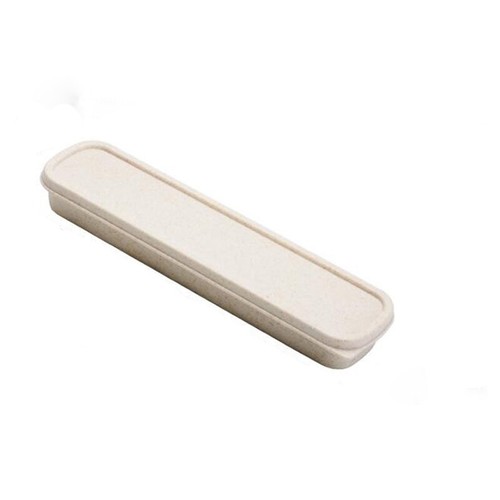 Wheat Straw Tableware Picnic Box Chopsticks Spoon Storage Box Flip Cover Travel - Picture 11 of 14