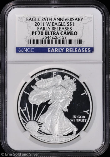 2011-W $1 Proof American Silver Eagle NGC PR 70 UC | Early Releases 25th Anniv
