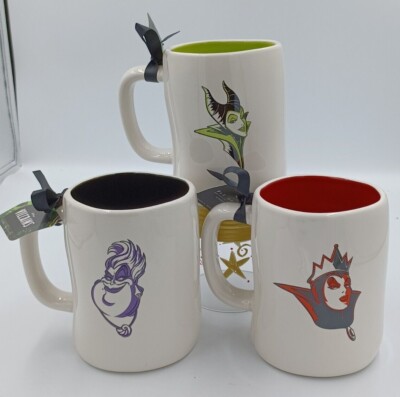 Rae Dunn Disney Villain Mugs Ursula Maleficent Evil Queen NEW with Tags, Choice