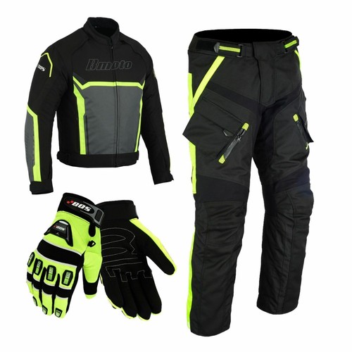 Damen Motorradkombi Jacke & Hose – Atmungsaktiv, Wind-/wasserdicht, CE-Protektoren, Größe M