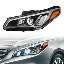 Left Driver Side Halogen Headlight Lamp Assembly LH For 2015-2017 Hyundai Sonata
