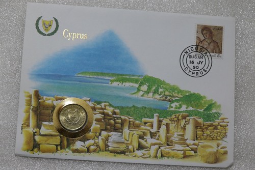 CYPRUS 5 CENTS 1988 COIN COVER B39 #21