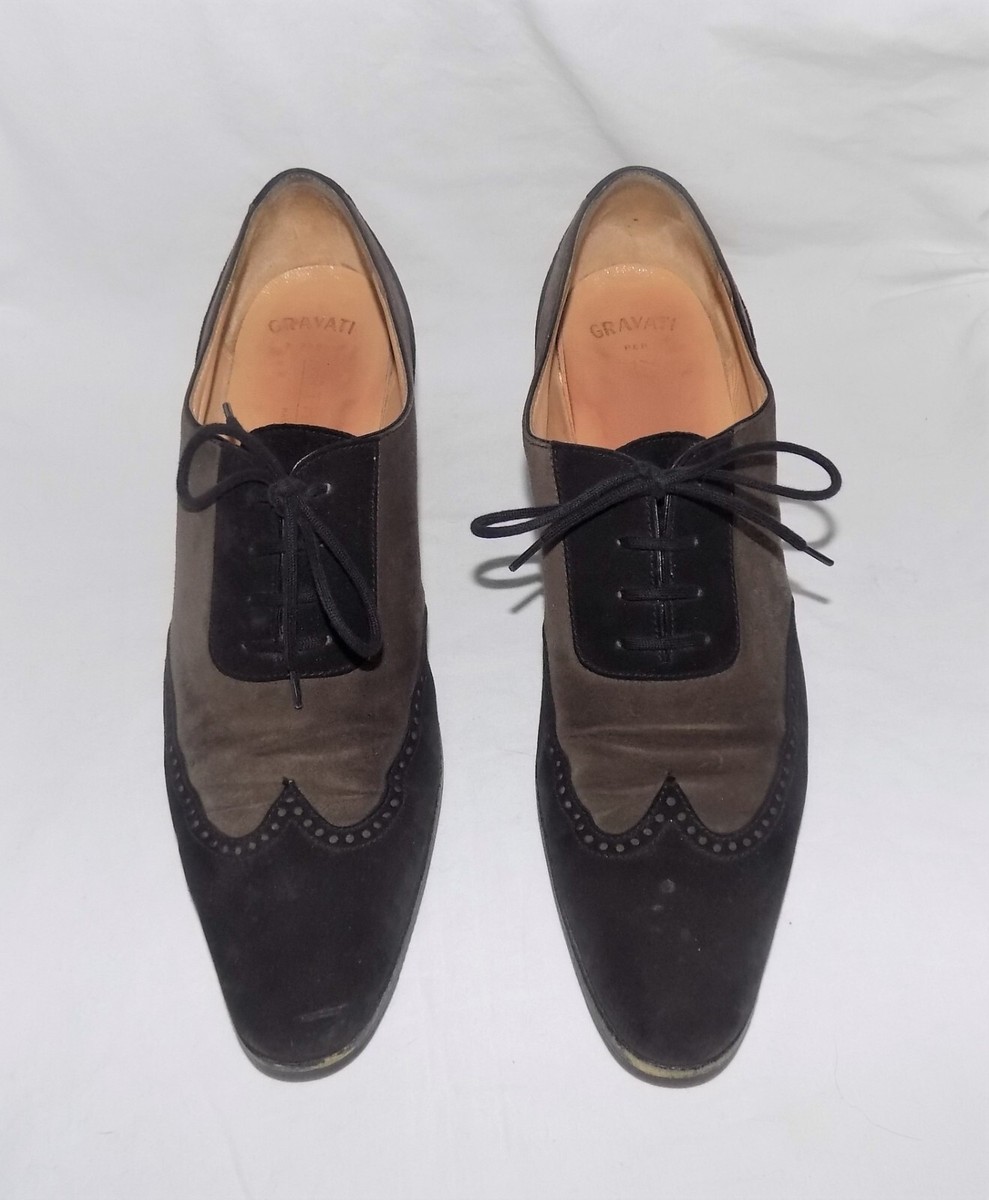Gravati Noami Brown/Black Suede Lace-Up Heeled Brogue  display picture 1