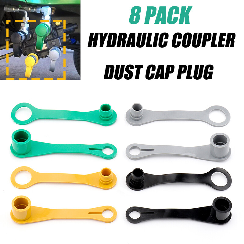 Hydraulic Coupler Dust Caps Hydraulic Coupler Dust Cap Set - Fits John Deere 425, 445, 455, X485, X495, X585, X595 (8pc) HD Switch Fitting Cover - Foto 5