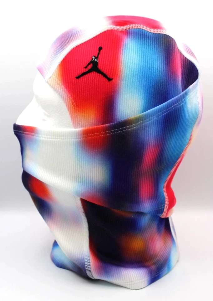 耐克 Jordan 罗纹针织帽 Balaclava 成人男式热熔岩/黑色/白色 — 第 2/4 张图片