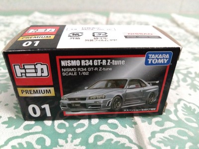 Box/ Tomica Premium Nismo R34 Gt-R Z-Tune Proto.01 Silver 1/62 Box 