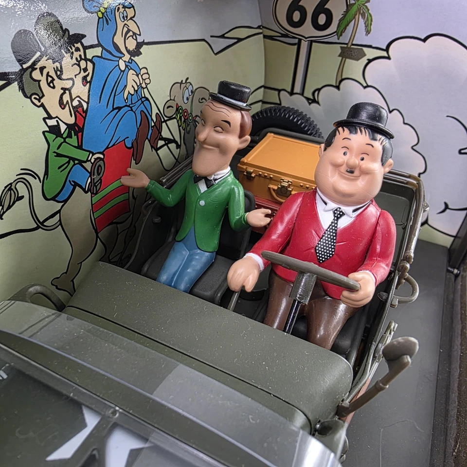 Gateway Gate 1:18 Laurel & Hardy Jeep Adventures Jeep Willys Dick & Doof Diecast - Image 4 of 4