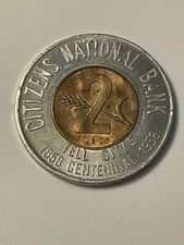Vintage Tell City Indiana Centennial Encased Helvetia 2 B Coin 1858-1958