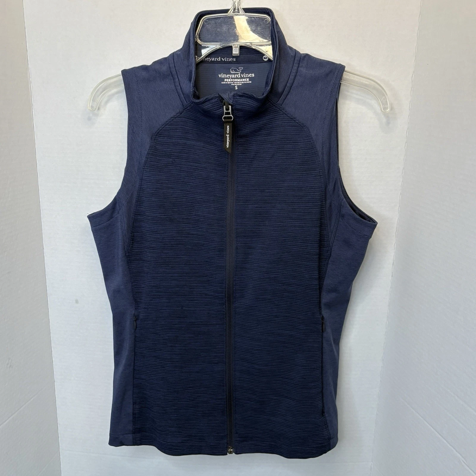 Vineyard Vines Performance Vest Mens Small Navy Full Zip Athleisure