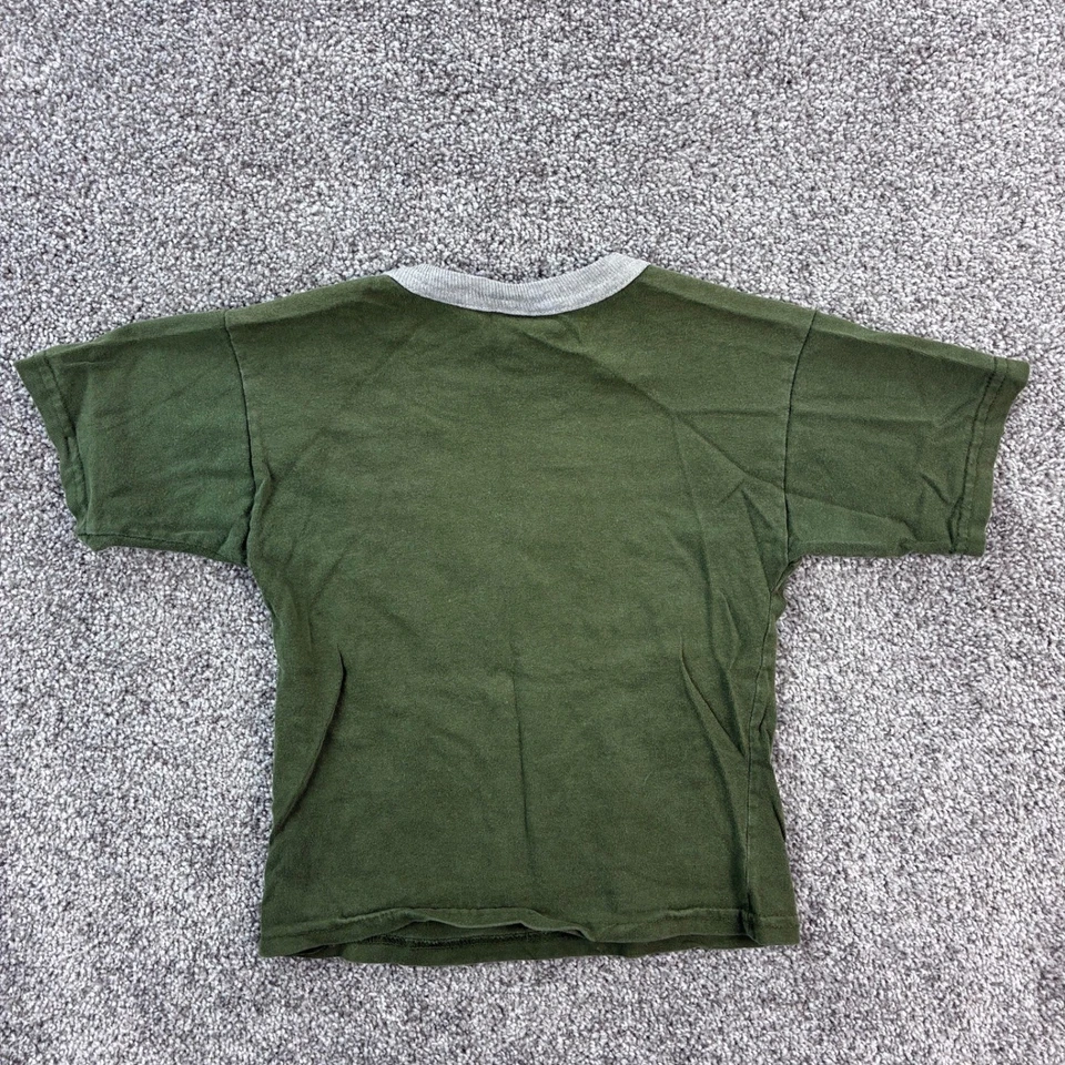 Vintage Y2K Scooby-Doo Shirt Youth Small Green Cartoon Network Baseball Sports - Image 4 of 4