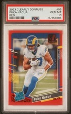 2023 Panini Donruss Clearly - Puka Nacua #96 Red /49 (RC) PSA 10