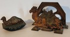 Antique Judd Mfg Co Cast Iron Camel Letter Holder & Shriners Camel Ink Blotter  — photo 1