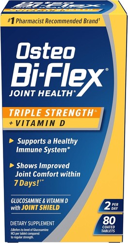 Osteo Bi-Flex, Joint Health, Triple Strength + Vitamin D 80 Coated Tablets -7/27