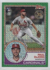 2018 Topps Silver Pack 1983 Design Chrome Series 1 Green 57/99 Paul DeJong y8h