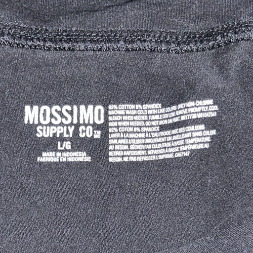 MOSSIMO BLACK WIDE ELASTIC WAISTBAND PULL-ON LEGGINGS PANTS - LG - Picture 2 of 6