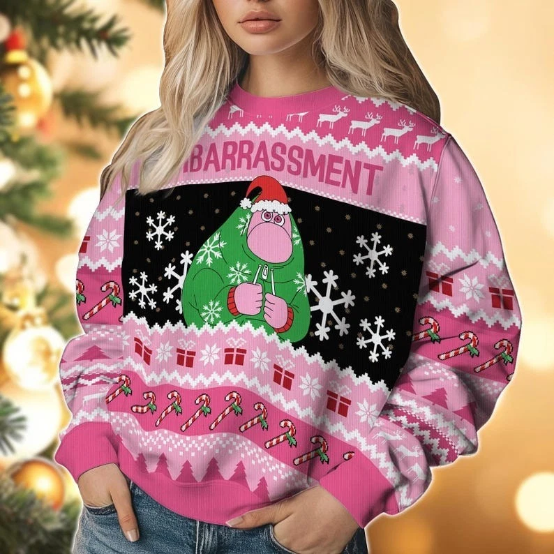 Embarrassment Inside Out Ugly Christmas Sweater, Disney Pixar Xmas Sweater