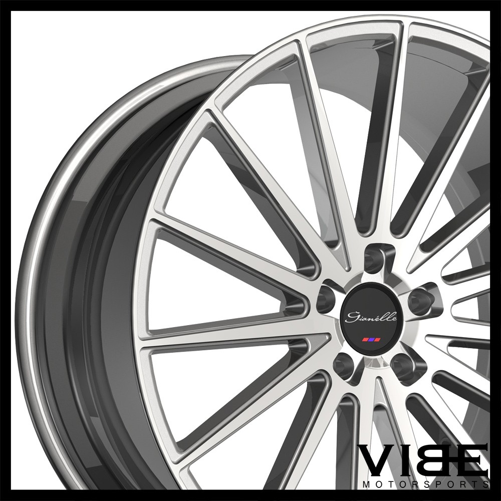 22" GIANELLE VERDI SILVER CONCAVE WHEELS RIMS FITS MASERATI GHIBLI