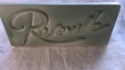 Green Roseville Pottery Dealer or Collector Ceramic Display Sign