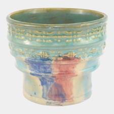 Hull Pottery Early Art Stoneware Jardiniere Planter Blended Glaze — listing 3