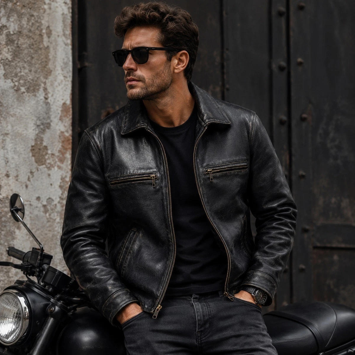 Star Leather Outer Shell Coats, Jackets & Vests for Men for Sale
