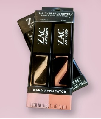 Zac Posen All Over Face Cover Blush & Highlighter Duo. NIB.