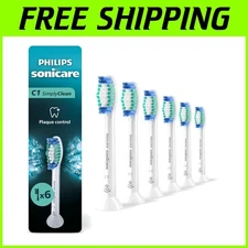 Compatible Click-On Electric Toothbrush Heads, 6 Pack