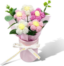 Crochet Flower Bouquet: Handmade Knitted Bouquet for Valentine's Day Mother's Da