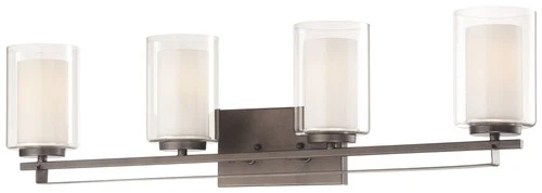 Minka Lavery 6104 Parsons Studio 4 Light 33"W Vantage Bathroom - Smoked Iron - Picture 1 of 7