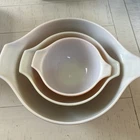 Lot of 3 PYREX Mixing Bowls #444 #442 #441 Small Medium Large