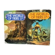 World of Tiers Vol 1 & 2 Philip José Farmer HC DJ 1977 BCE Sci-Fi Omnibus Set