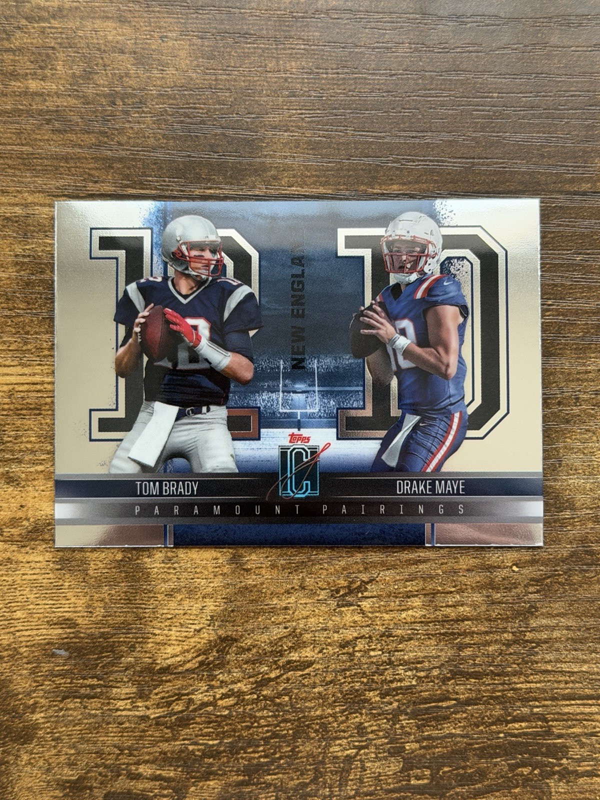 Drake Maye, Tom Brady 2024 Topps Signature Class - Paramount Pairings #PP7