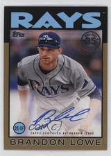 2021 Topps 1986 Topps Baseball Gold /50 Brandon Lowe #86A-BL Auto 19n6