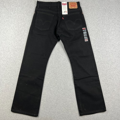 New VINTAGE 00s Levis 517 Bootcut Denim Jeans 32x30 Black Mens Western Deadstock