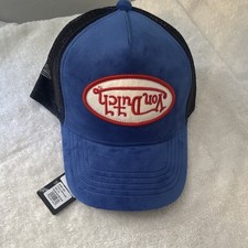 Von Dutch Trucker Hat Electric Blue Felt Flipped Logo One Size VDTH-090 89MSRP