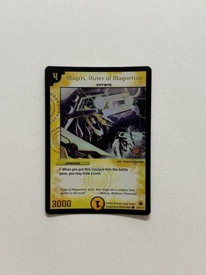 Match-Usedメモラ メッシ ジャージーカード Duel Masters TCG Magris, Vizier of Magnetism L7/12 Y1 League JDC