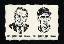 VIN SCULLY - NELLIE FOX Uncut 2-Card Panels RARE MICRO Cards