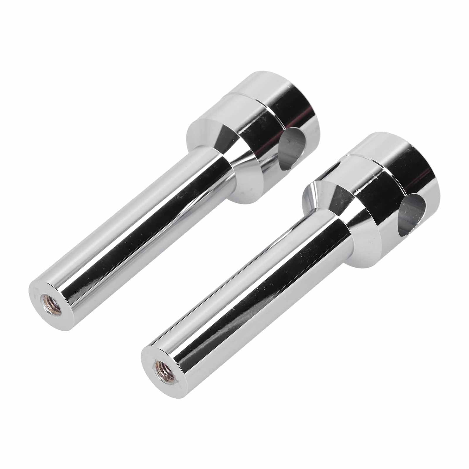 Chrome 2pcs 25mm Handlebar Bar Risers Mount Clamp Adaptor Kit Aluminum Alloy