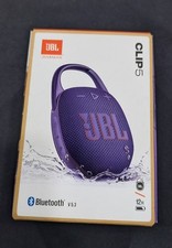 JBL CLIP 5 Purple, NEW IN BOX Waterproof, Dustproof, Bluetooth Speaker