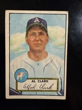 1952 TOPPS  #278 AL CLARK PHILADELPHIA ATHLETICS GOOD CREASE