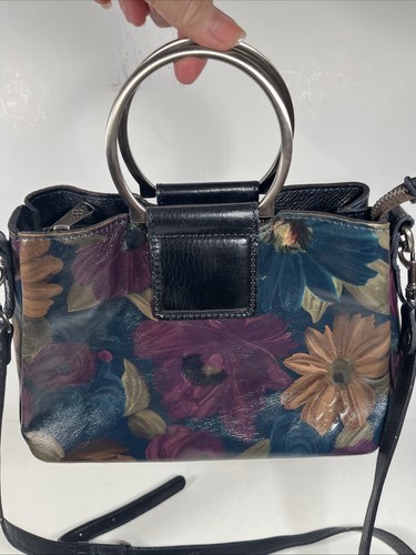 PATRICIA NASH satchel crossbody Empoli leather Bangle handles Rustic Mums READ - Picture 15 of 24
