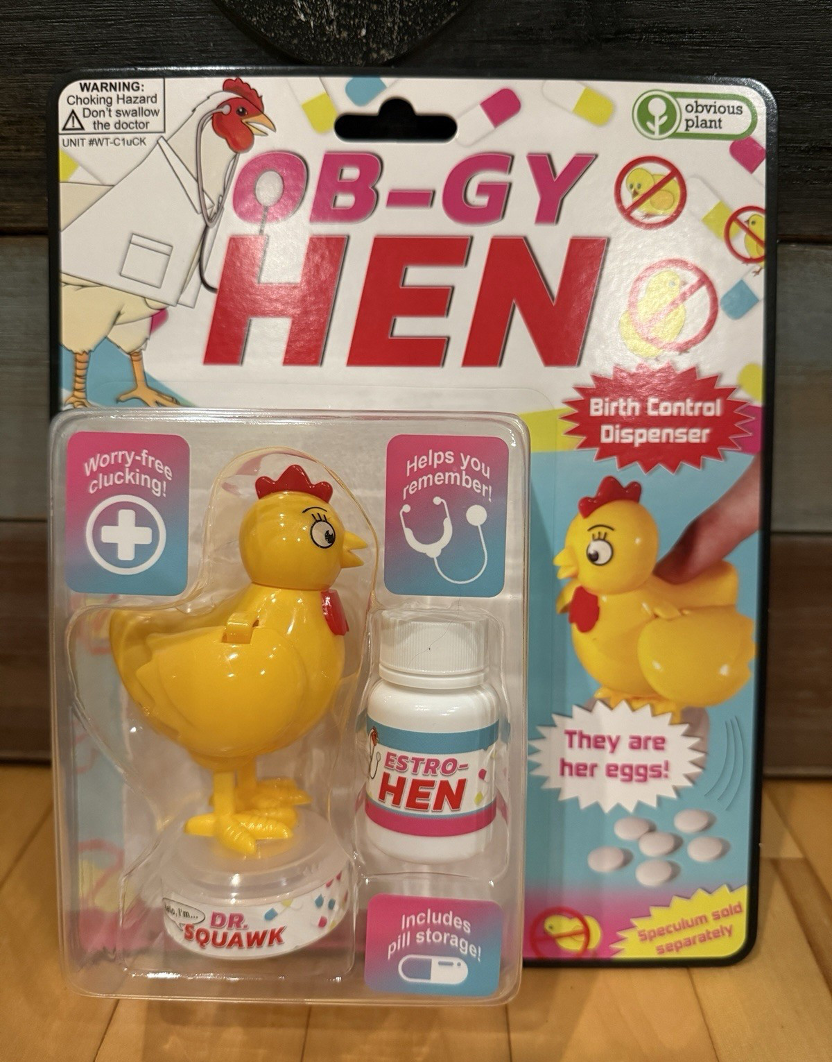 Obvious Plant OB-GY HEN Birth Control Dispenser Figure Internet Meme Art Toy 600