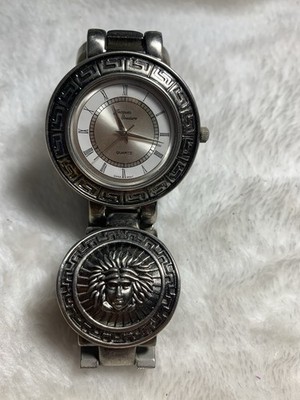 DEFECTIVE Vtg Jacques Couture Women s Wristwatch, Medusa Head Motif,Silver-tone