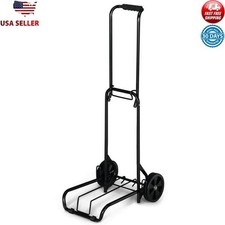 Folding Luggage Cart Portable Heavy Duty Adjustable 75lbs Capacity Bungee Cord