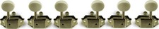 Gotoh 3 Per Side Vintage Style Tuning Machines Nickel w Oval Buttons