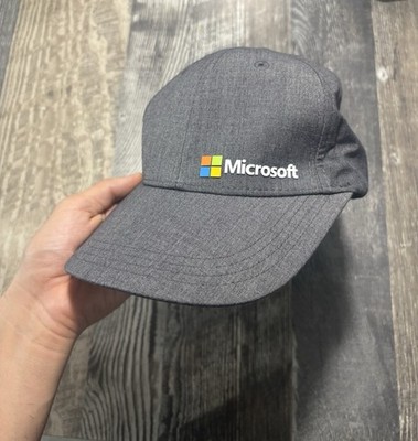 Microsoft Logo Strapback Adjustable Hat Cap Polyester Computer Men Women Gray